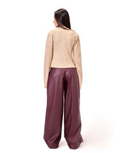 Leather skirt pants - Dark Red