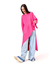 Asymmetrical Hoodies - Fushia