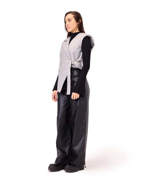 Asymmeteric Cut Blazer - Gray