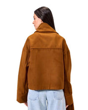 Blend Wrap Jacket - Brown