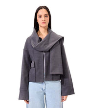 Blend Wrap Jacket - Dark Gray