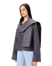 Blend Wrap Jacket - Dark Gray