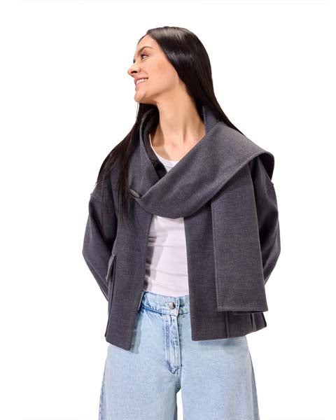 Blend Wrap Jacket - Dark Gray