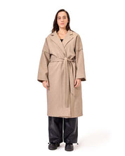 Oversized belted Coat - Café