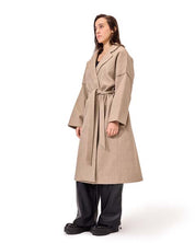 Oversized belted Coat - Café