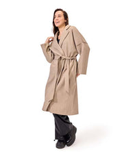 Oversized belted Coat - Café