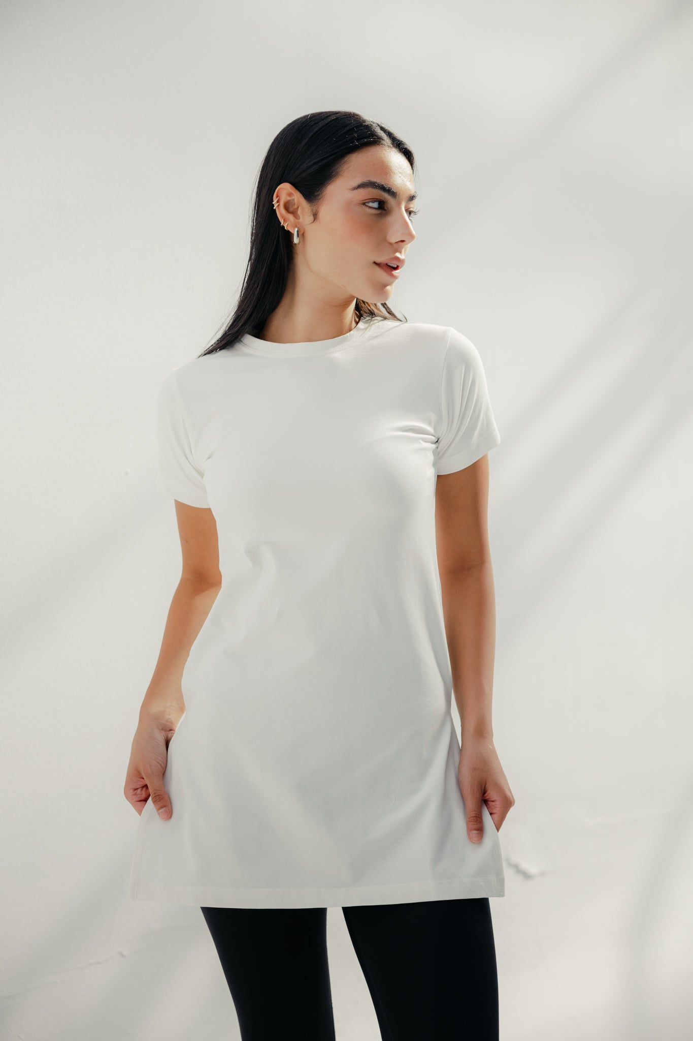 Core Extend White Shirt ( Half )