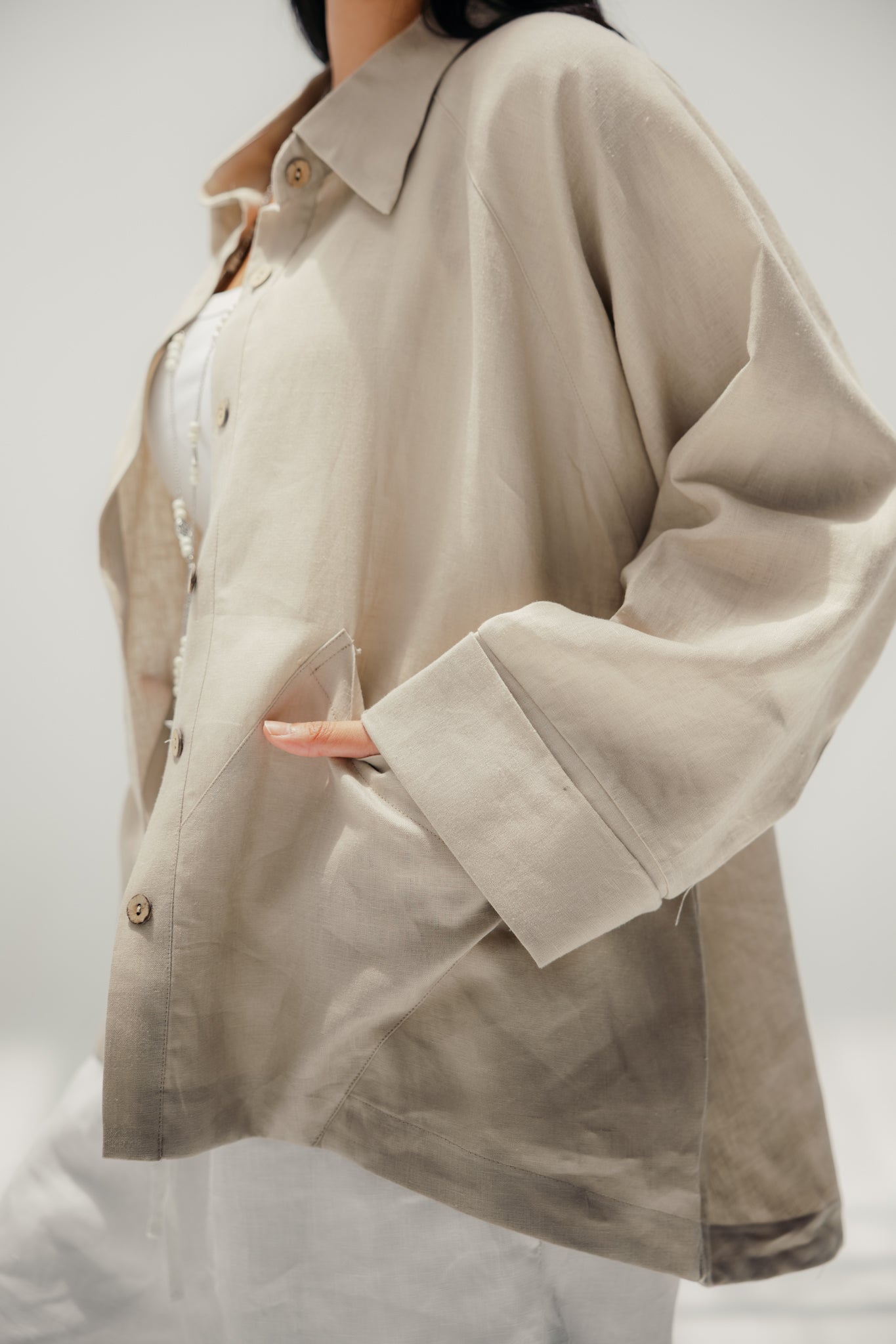 The summer trace chemise Beige