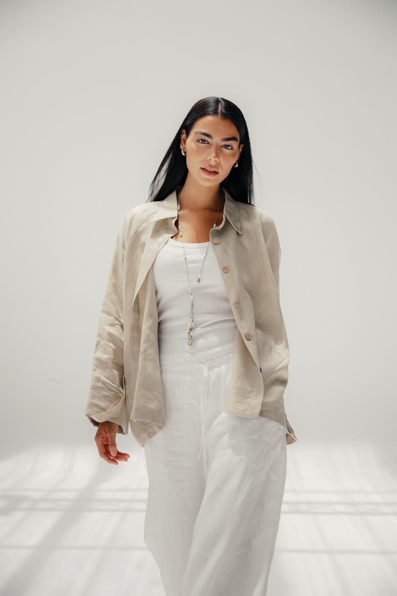 The summer trace chemise Beige