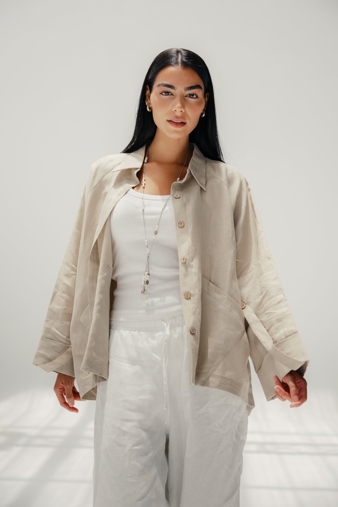 The summer trace chemise Beige