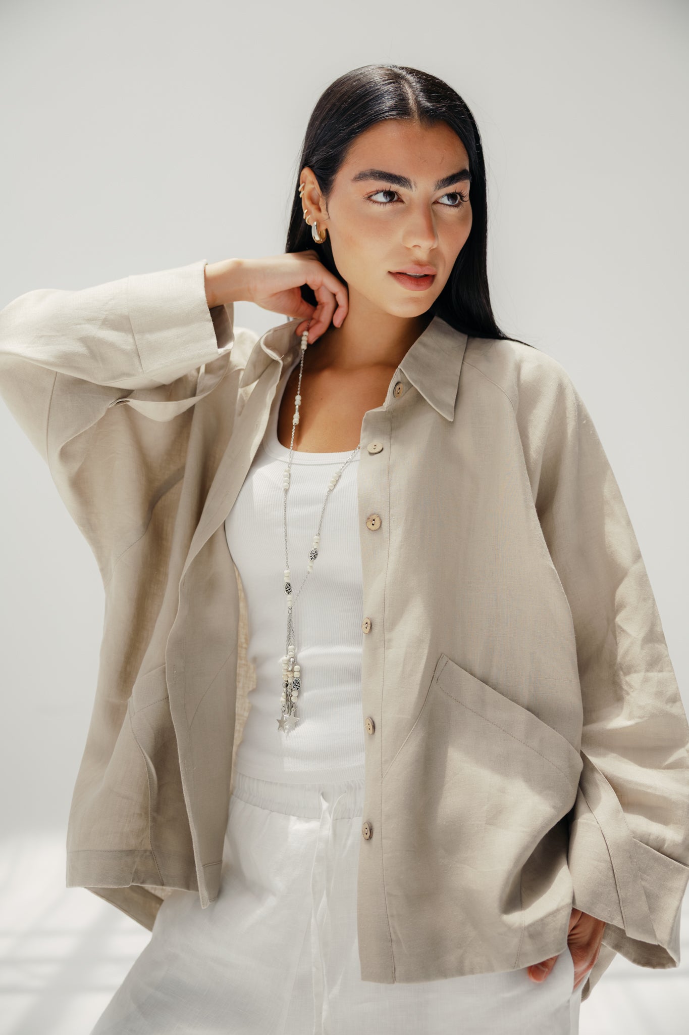 The summer trace chemise Beige