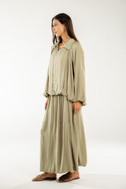 Satin Serenity Ensemble - Jacket Light Olive