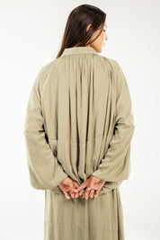 Satin Serenity Ensemble - Jacket Light Olive