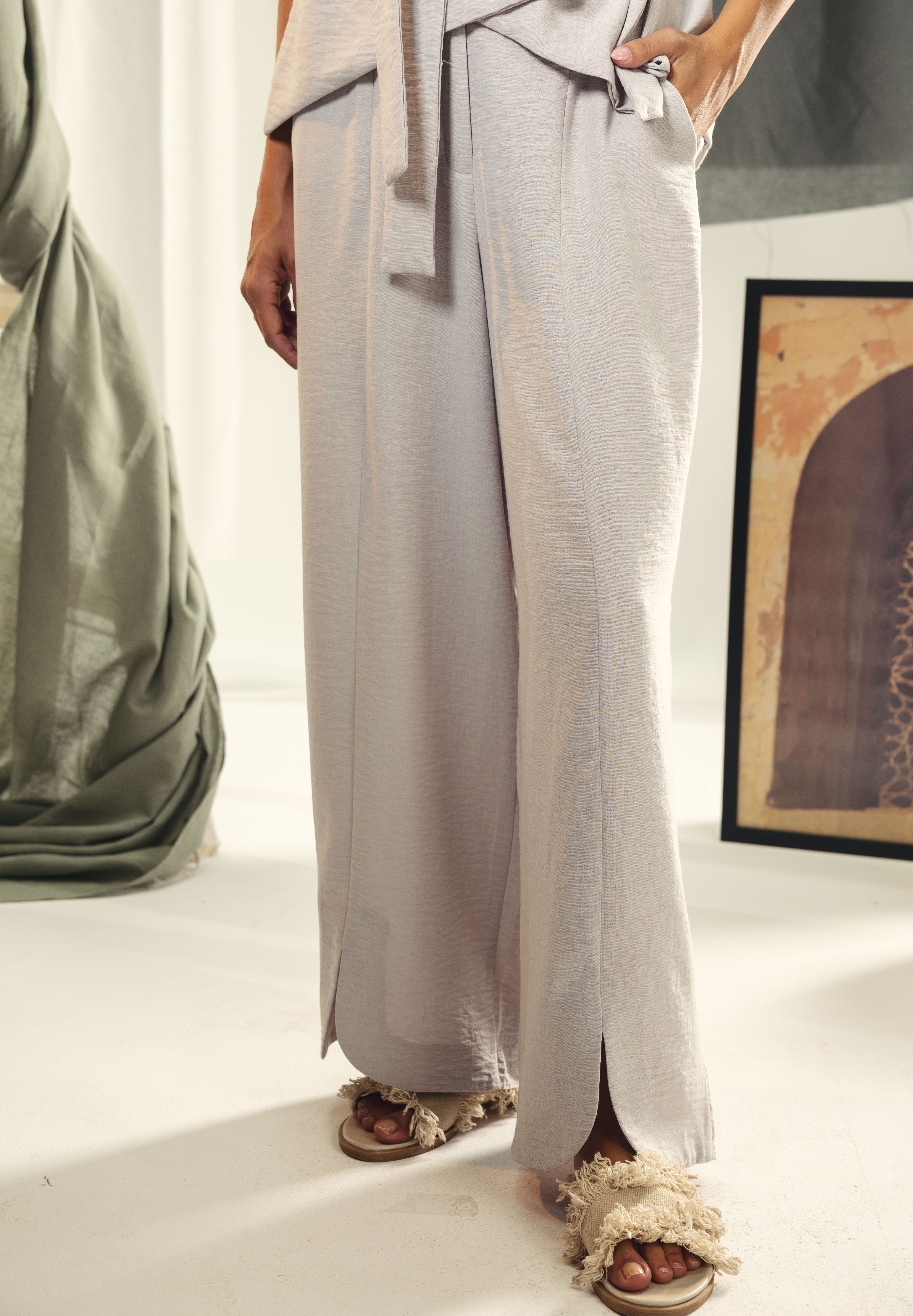 Straight leg pants Grey
