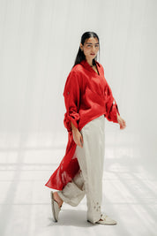 The faded light chemise Red