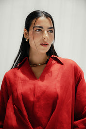 The faded light chemise Red