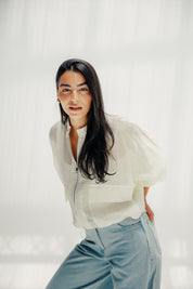 The sheer jacket  off white