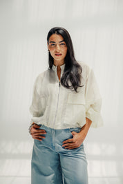 The sheer jacket  off white