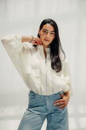 The sheer jacket  off white