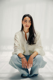 The sheer jacket  off white