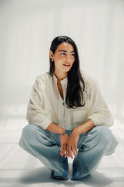 The sheer jacket  off white