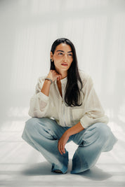 The sheer jacket  off white