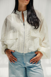 The sheer jacket  off white