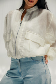 The sheer jacket  off white