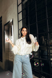 The sheer jacket  off white