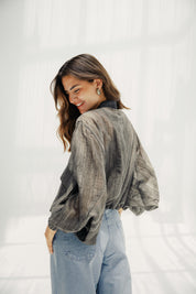 The sheer jacket black