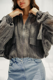 The sheer jacket black