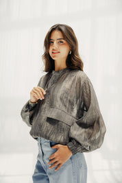 The sheer jacket black