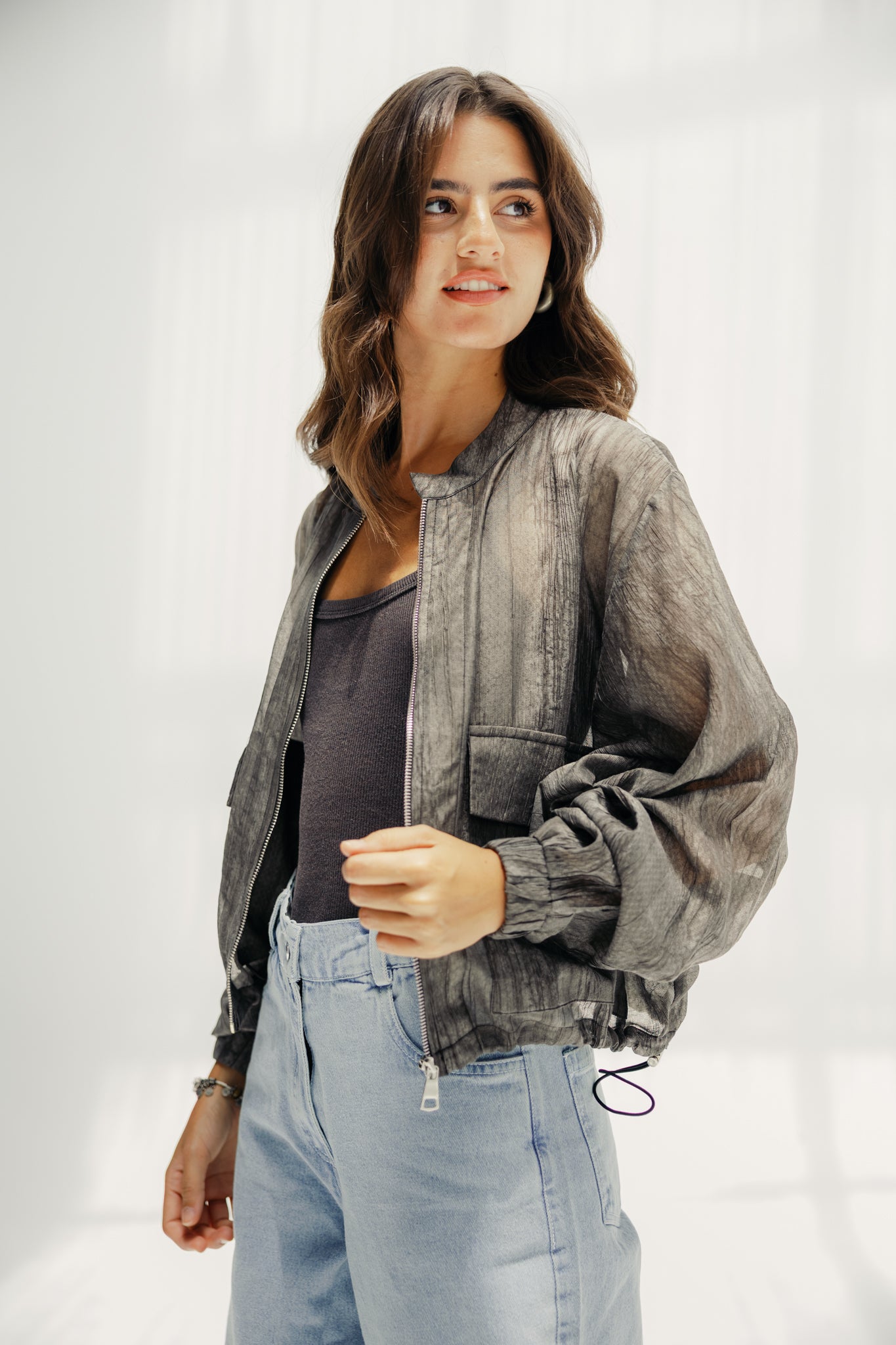 The sheer breeze jacket black