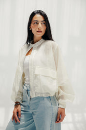 The sheer breeze jacket OFF WHITE