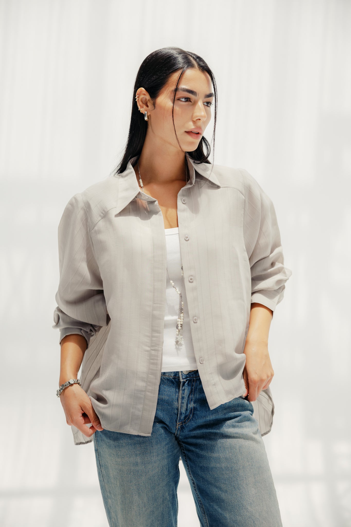 The sunset tailoring chemise Grey