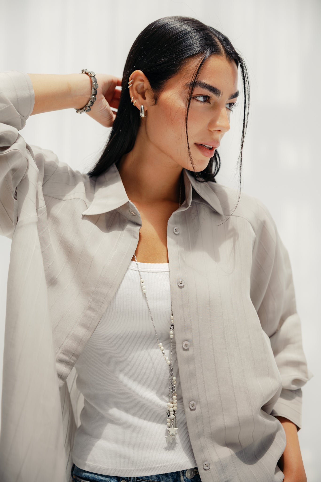 The sunset tailoring chemise Grey