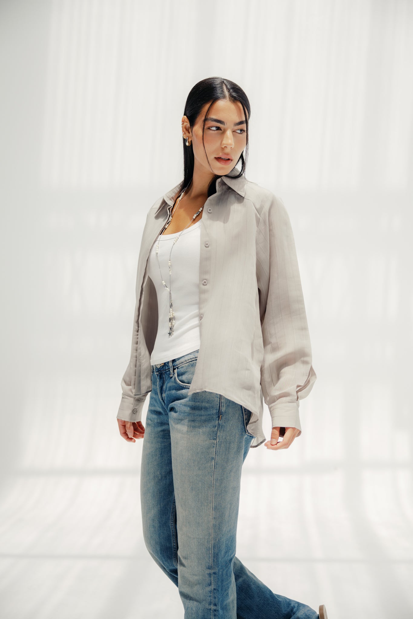 The sunset tailoring chemise Grey
