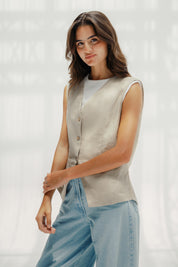 The Nova vest Beige