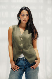 The Nova vest Olive