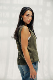 The Nova vest Olive