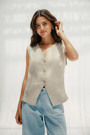 The Nova vest Beige