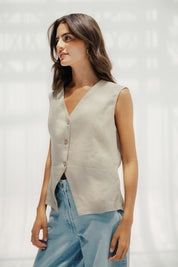 The Nova vest Beige