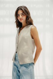 The Nova vest Beige