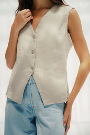The Nova vest Beige