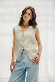 The Nova vest Beige