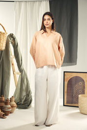 Oversized Blouse with V-Neck Simon