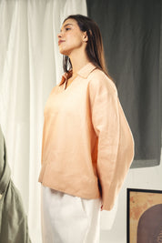 Oversized Blouse with V-Neck Simon