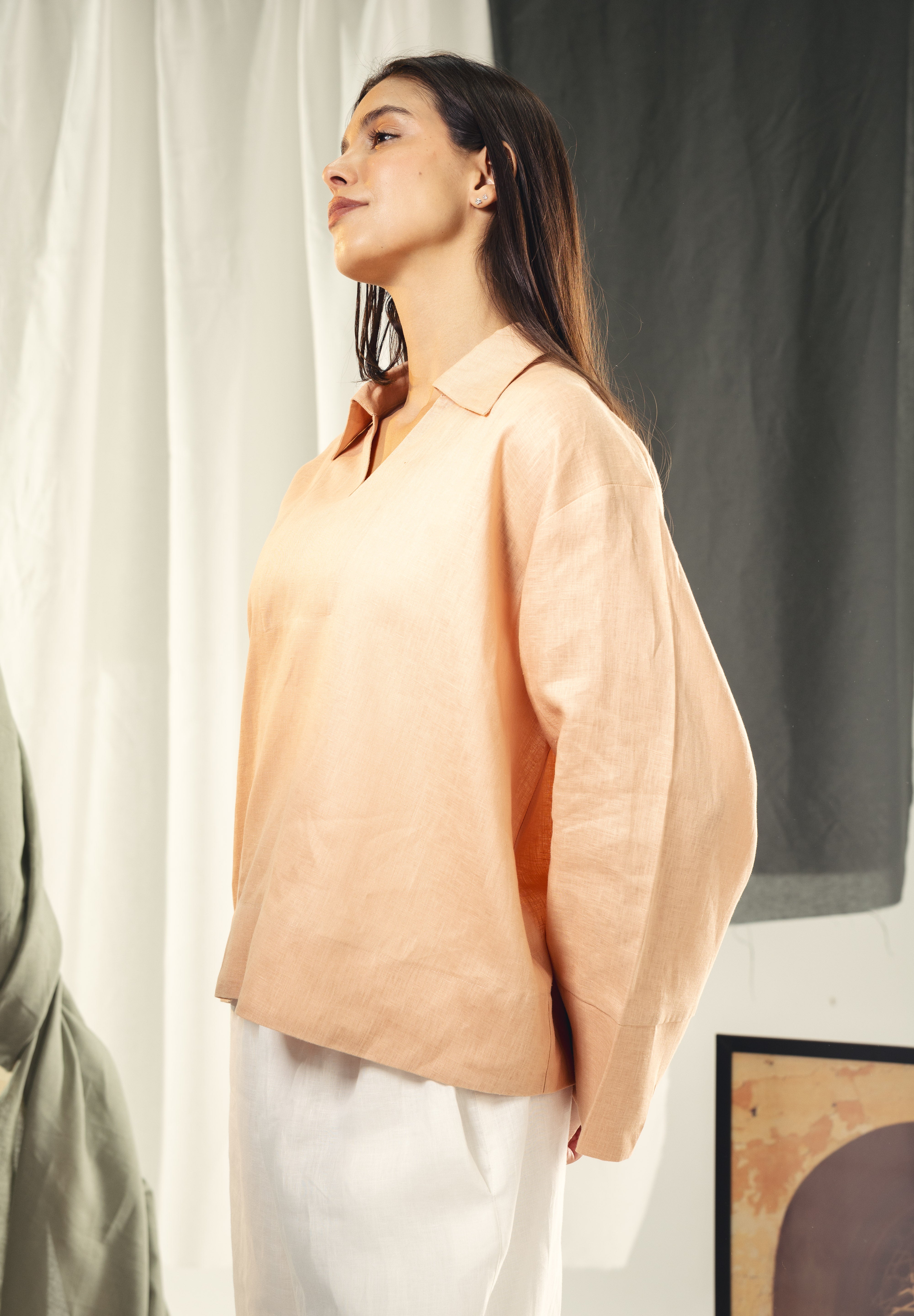 Oversized Blouse with V-Neck Simon