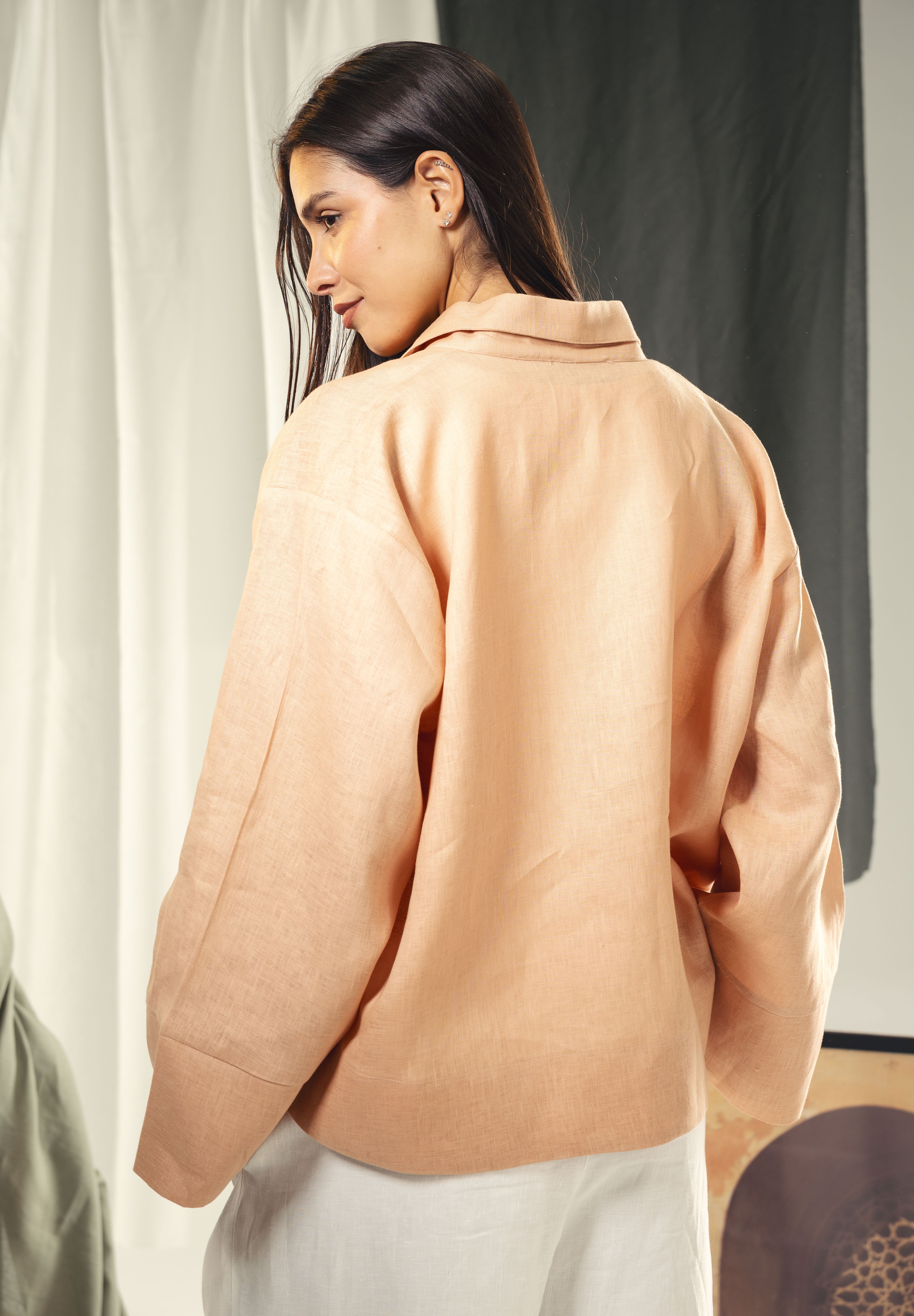 Oversized Blouse with V-Neck Simon