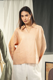 Oversized Blouse with V-Neck Simon